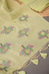 A Freakin Lotus Pista Green Jamdani Muga Silk Unstitched Suit Set